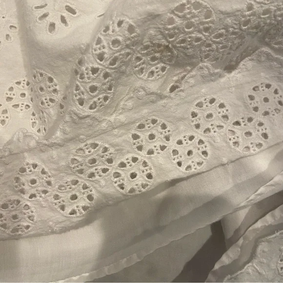 MADEWELL White Eyelet Lattice Dress Size 2 - Picture 6 of 9